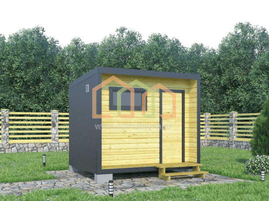 Хозблок для дачи в стиле хай-тек 3х2.4 со сборкой на участке